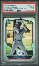 2023 1st Bowman Josue De Paula * Lunar Glow Refractor * Dodgers Prospect PSA