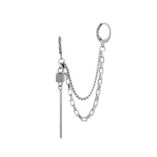 Threader Bar Tassel Chain Cuff Wrap Clip On Small Hoop Long Dangle Drop Earrings