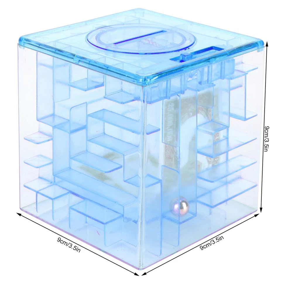(Blue)Box Maze G Saving Box E Onal E Bank Pot Saving Box E Onal Birthday - Image 3 of 4