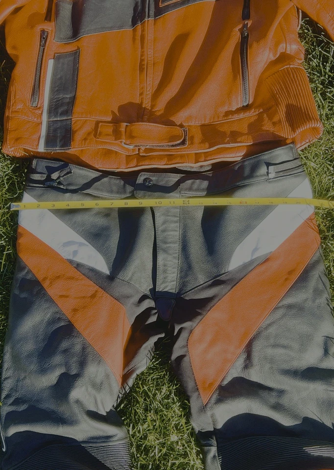 Vintage AGV Alpinestars Apex Red Leather Motorcycle Racing Suit/Size LG-XL/Armor - Imagem 3 de 4