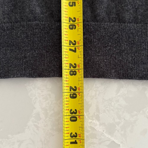 Claiborne Herren XL grau Baumwolle Kaschmir V-Ausschnitt Pullover Pulli weicher Strick - Bild 8 von 8