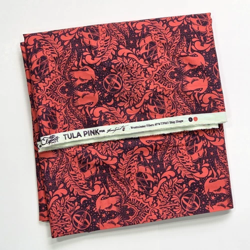 Tula Pink Elizabeth Ship Shape Plum Westminster PWTP065 FreeSpirit  2.5 YDS OOP - product listing photo
