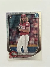2025 Bowman Chrome Rhett Lowder Mega Box Silver Mojo Refractor Reds 1st