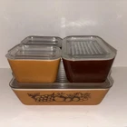 Pyrex Old Orchard 8pc Refrigerator Dish Set 1974-78 USA 501(2) 502 503 EXCELLENT