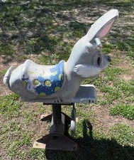 Vintage Gametime Saddle Mates Cast Aluminum Riding Playground Ride Rabbit Bunny