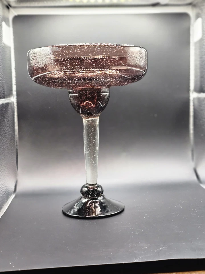 Cupés Margarita vintage de vidrio burbuja de humo - Juego de 3 | Barw moderno de mediados de siglo Foto 4 de 4