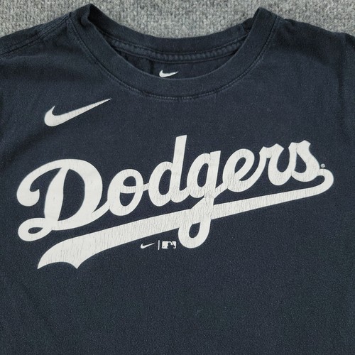 Los Angeles Dodgers Shirt Men's Small Black MLB Baseball Nike Logo Short Sleeve - Picture 2 of 13