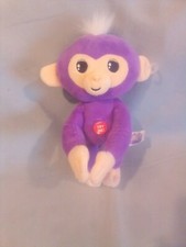 Fingerlings PURPLE/WHITE HAIR Monkey Plush Poseable AND SOUND MAKING MONKEY
