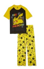 NWT 2-Piece Boys Size 8 Pokemon Short Sleeve Pajama Set Yellow Pikachu Pajamas