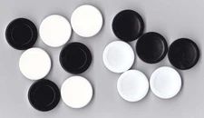 Gabriel Othello 6 Black/White Disks Pieces Parts Game Replacement Concave/Flat