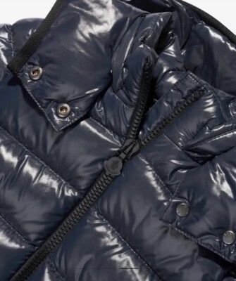 Moncler Kids Down Padded Bady Jacket in Night Blue Retail $870 St