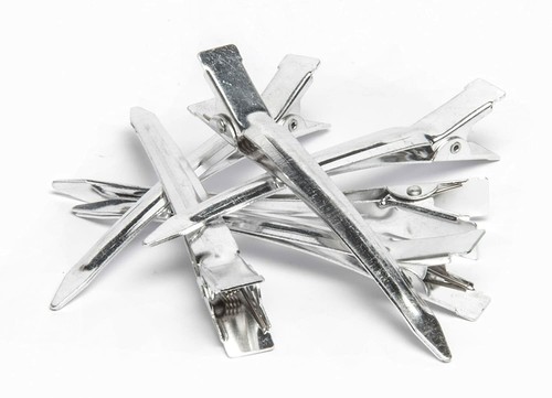 Diane 24 pk Aluminum Duck Bill Silver Hair Clips #D20 - Picture 4 of 7