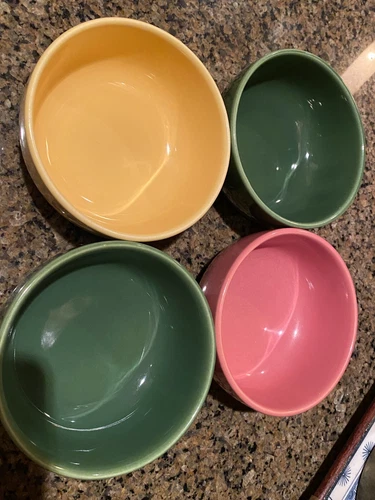 Vintage Bauer Monterey Moderne 5 inch Desert Bowls set of 4