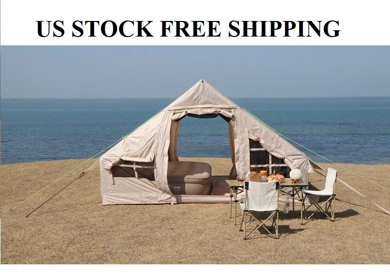 Aisunss inflatable outdoor camping tent family 3-4 person Easy Set up glamping - Image 2 of 4