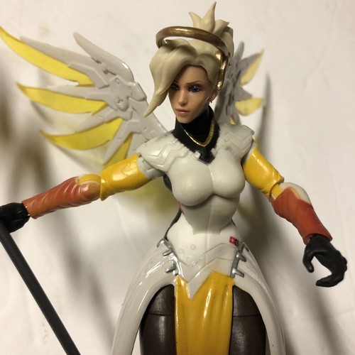 HASBRO OVERWATCH ULTIMATES MERCY ACTION FIGURE W/extra Pharah Replacements - Picture 11 of 11