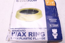 Everflow Wax Ring Gasket w/ Plastic Flange 3"  4" Lines TR1001