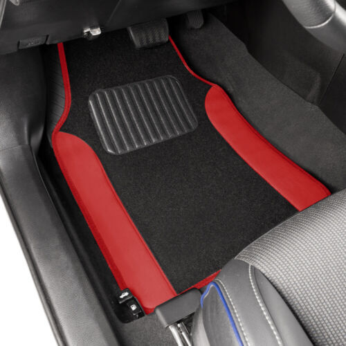 Juego completo de fundas de asiento de coche BDK PolyPro negras/rojas con piso de alfombra a juego M... - Imagen 8 de 9