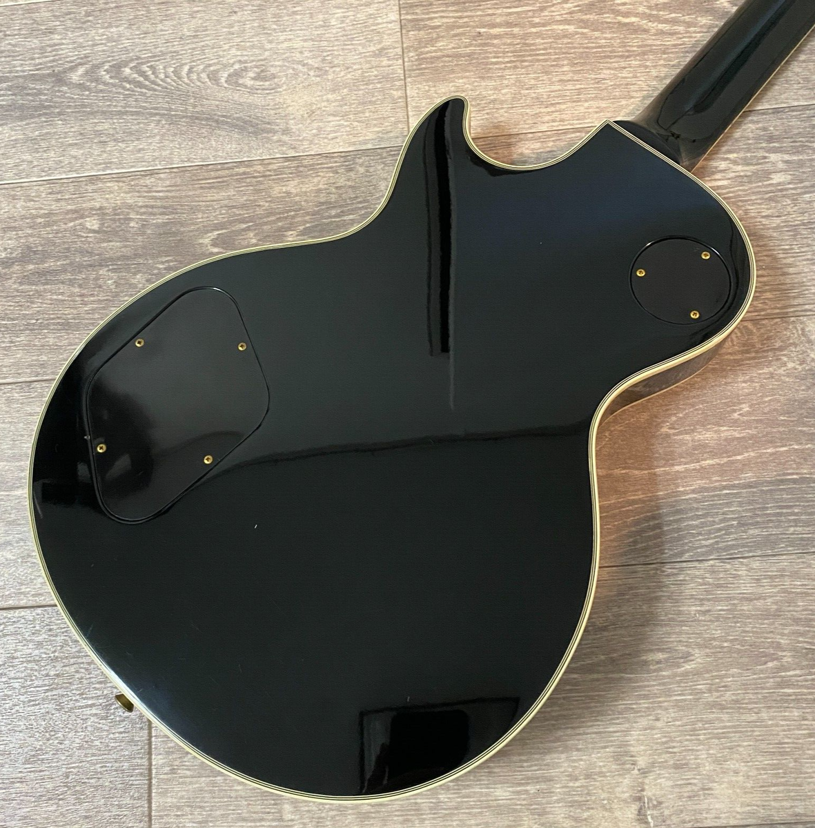 Burny Les Paul Custom Black RLC-60 Electric Guitar Lightning Burny Les Paul Custom Black RLC-60 Electric Guitar Lightning