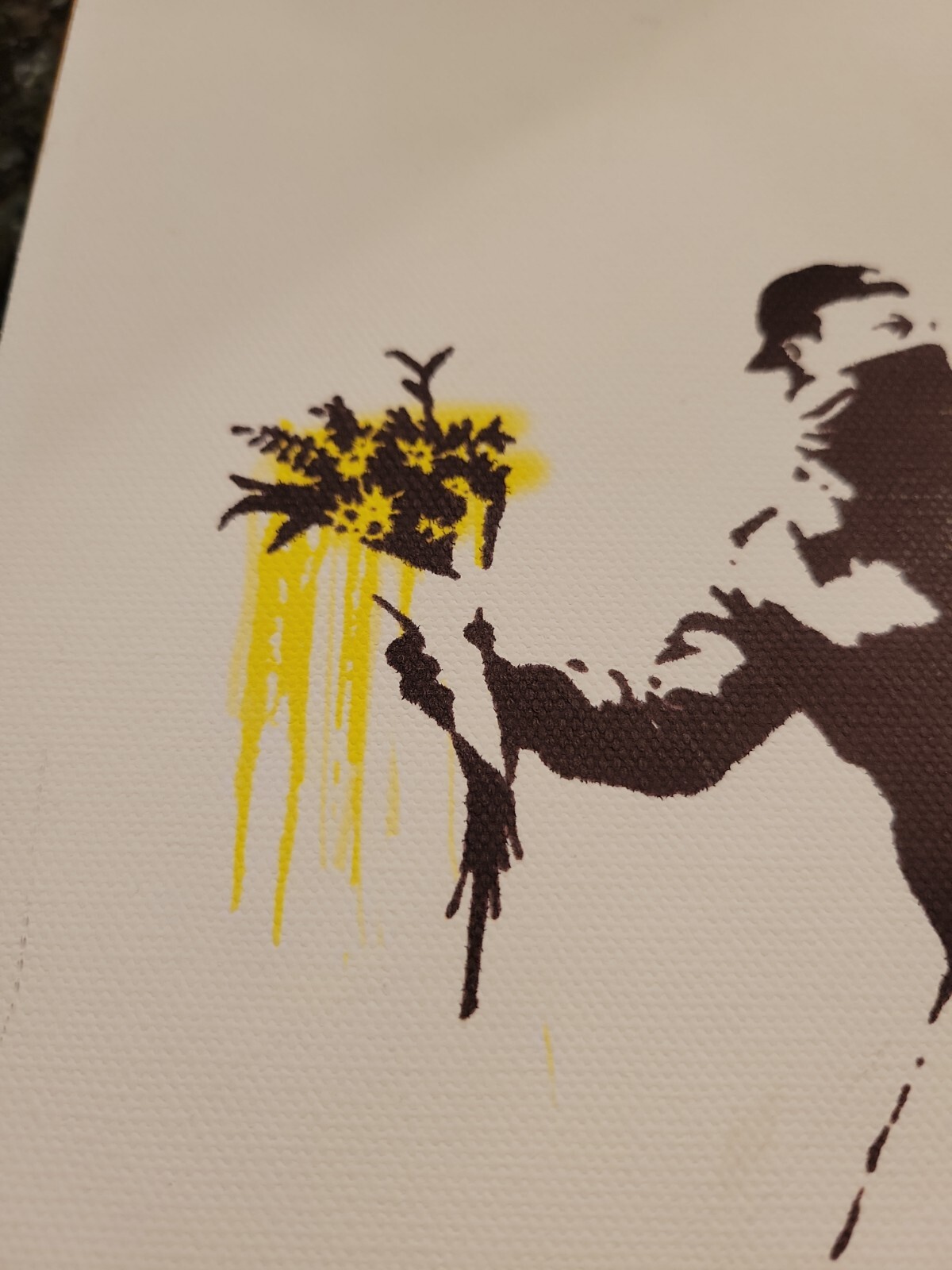 Banksy Flower Thrower Anarchist Street Art Graffiti 8 1/2 x 8 1/2