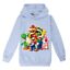 miniatuur 4 - New Super Mario Kids Boys Girl Hoodie Sweatshirt Cotton Short Sleeve T-shirt Top