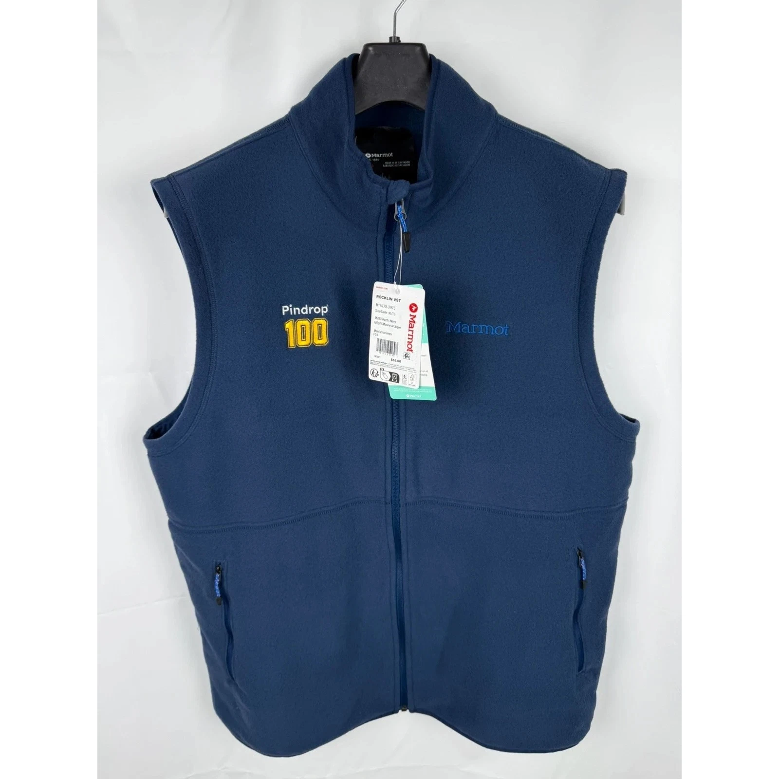 Marmot Rocklin Vest Fleece Full Zip Men size XL