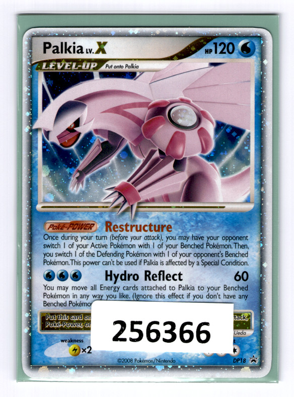 (256366) DP18 PALKIA LV.X Pokemon Diamond & Pearl Black Star Holofoil Promo Card