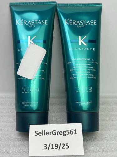 Kerastase Resistance Bain Therapiste 250ml / 8.5oz Repairing Shampoo (3-4) 2CT - Picture 2 of 6