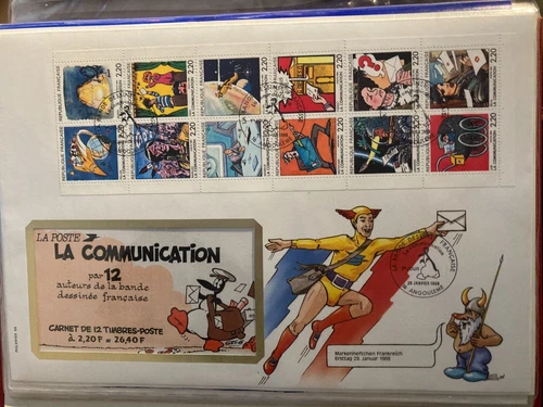 France 1988 Illustr. First Day Cover Stamp Booklet Communication Large Letter