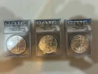2016 (P) (S) (W) U.S. Silver Eagles S$1 -Complete Mint State Set ANACS MS69