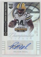 2014 Contenders Championship Ticket 76/99 Rajion Neal (Sec Row Seat) Auto 0af