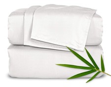 King Sheets by Pure Bamboo, Genuine 100 Organic Viscose Derived King, White
