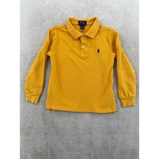 Kids Polo Ralph Lauren Long Sleeve Polo Shirt Yellow Size 5