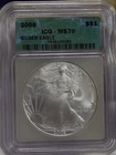 2006 US Silver Eagle $1 ICG MS70