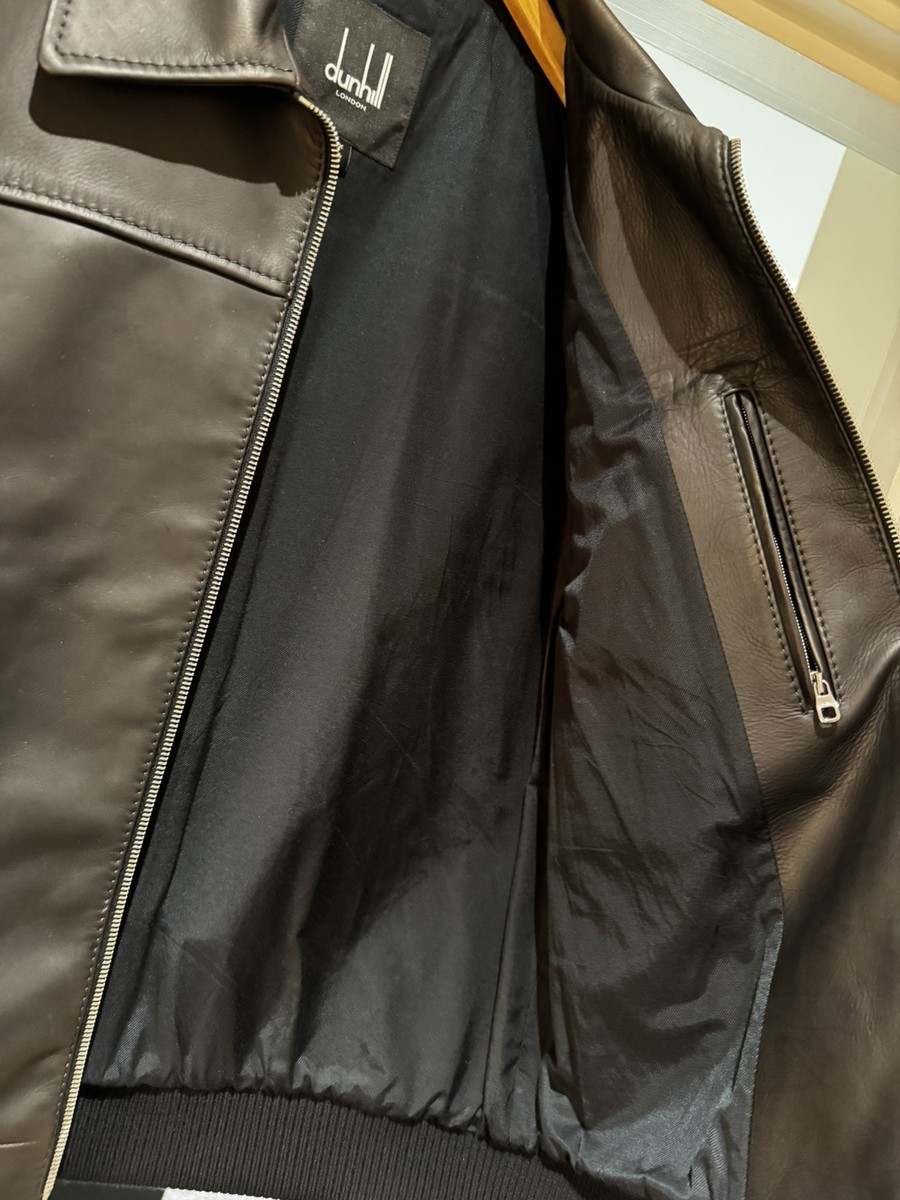 DUNHILL LEATHER BOMBER JACKET SMALL | eBay