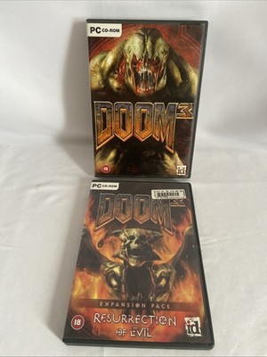 Doom 3 PC CD-ROM Spiel komplett 3-Disc Set mit Erweiterung Resurrection Of Evil
