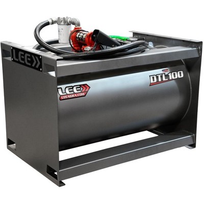 LEE DTL 100 Diesel Fuel Transfer Tank 100Gal Steel Portable Tank with 20GPM Pump