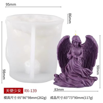 3D Engel Flügel Göttin Kerze Form Silikonform DIY Aromatherapie Ornament