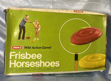 Vintage 1970s WHAM-O FRISBEE HORSESHOES Game Set Of 4 Frisbees Complete UNUSED