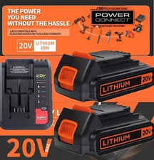 For Black and Decker 20V MAX 1.5Ah Battery 20V Lithium LBXR20 LBX20 or Charger