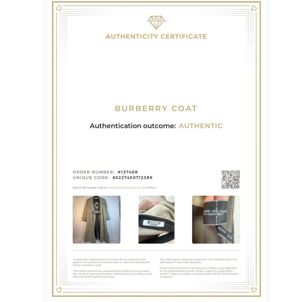 Burberrys Prorsum Collection Trench Coat w/Zip In Wool Insert Women’s Size 10P thumbnail 16