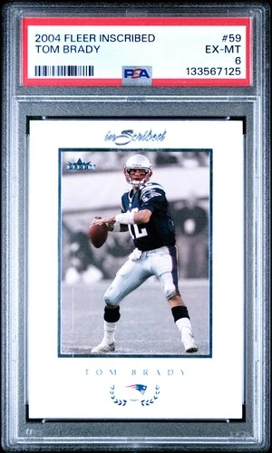 2004 FLEER INSCRIBED #59 TOM BRADY PSA 6