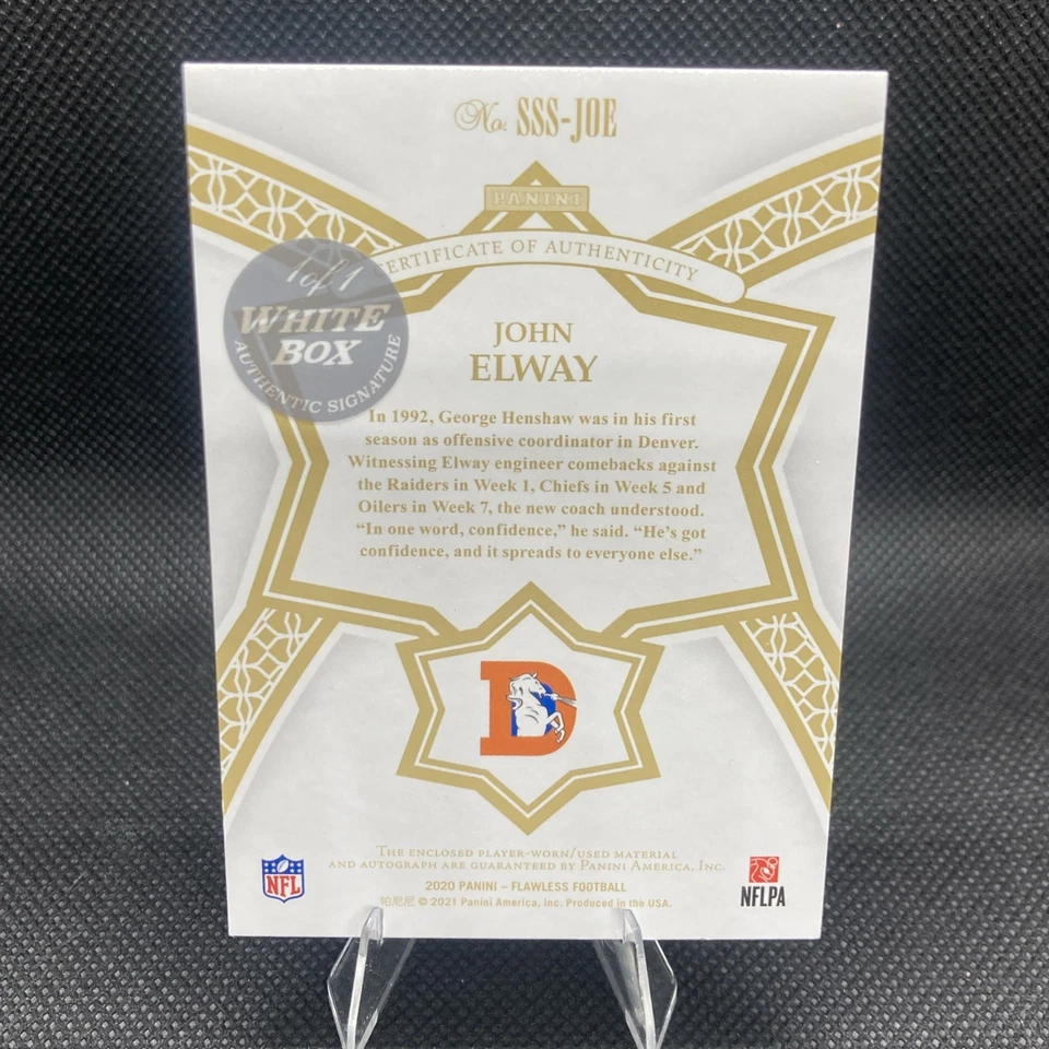 Flawless Star Swatch Signatures 2020 John Elway 1/1 Foto 3 de 3