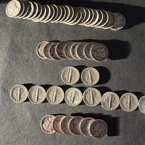silver mercury dimes.  Lot Of 50