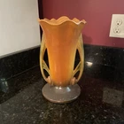 Vintage Roseville Pottery Brown Pine Cone Vase 491-10” Mint Condition