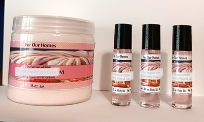Inspired by Strawbery Pound Cakke - Lotion & 3 Pcs Women's Perfume Body Oil Set