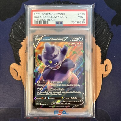 PSA 9 MINT 2021 Pokemon Chilling Reign GALARIAN SLOWKING V #099