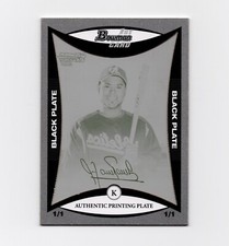 GREGORIO PETIT  2008 Bowman Chrome Prospects Printing Plates Black BCP9  RC 1/1