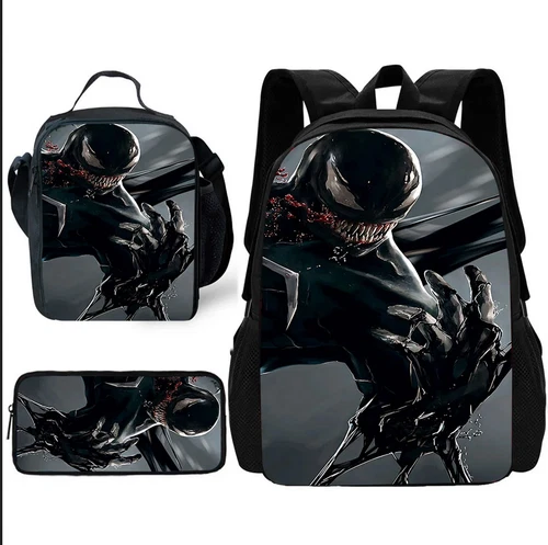 Kids Marvel Venom School Backpack Bags Insulated Lunch Bag Pencil Case Set Gift* - Picture 10 of 31