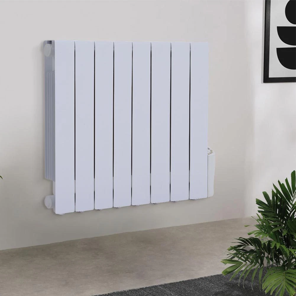 1200W Portable Oil Filled Radiator Heater Wall Mount Standing Warmer 8 FIN  Timer | eBay