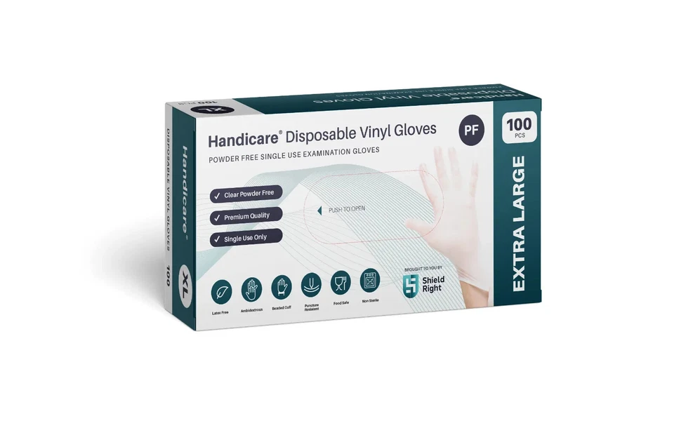 1000pc Clear Vinyl Work Gloves Powder Free FoodSafe Exam Cleaning Medical Spa XL - image 2 of 4
